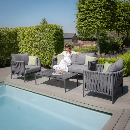 Milan Rope Weave 2 Seat Sofa Set Milan Rope Weave 2 Seat Sofa Set