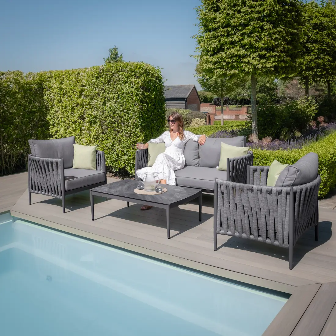 Milan Rope Weave 2 Seat Sofa Set Milan Rope Weave 2 Seat Sofa Set
