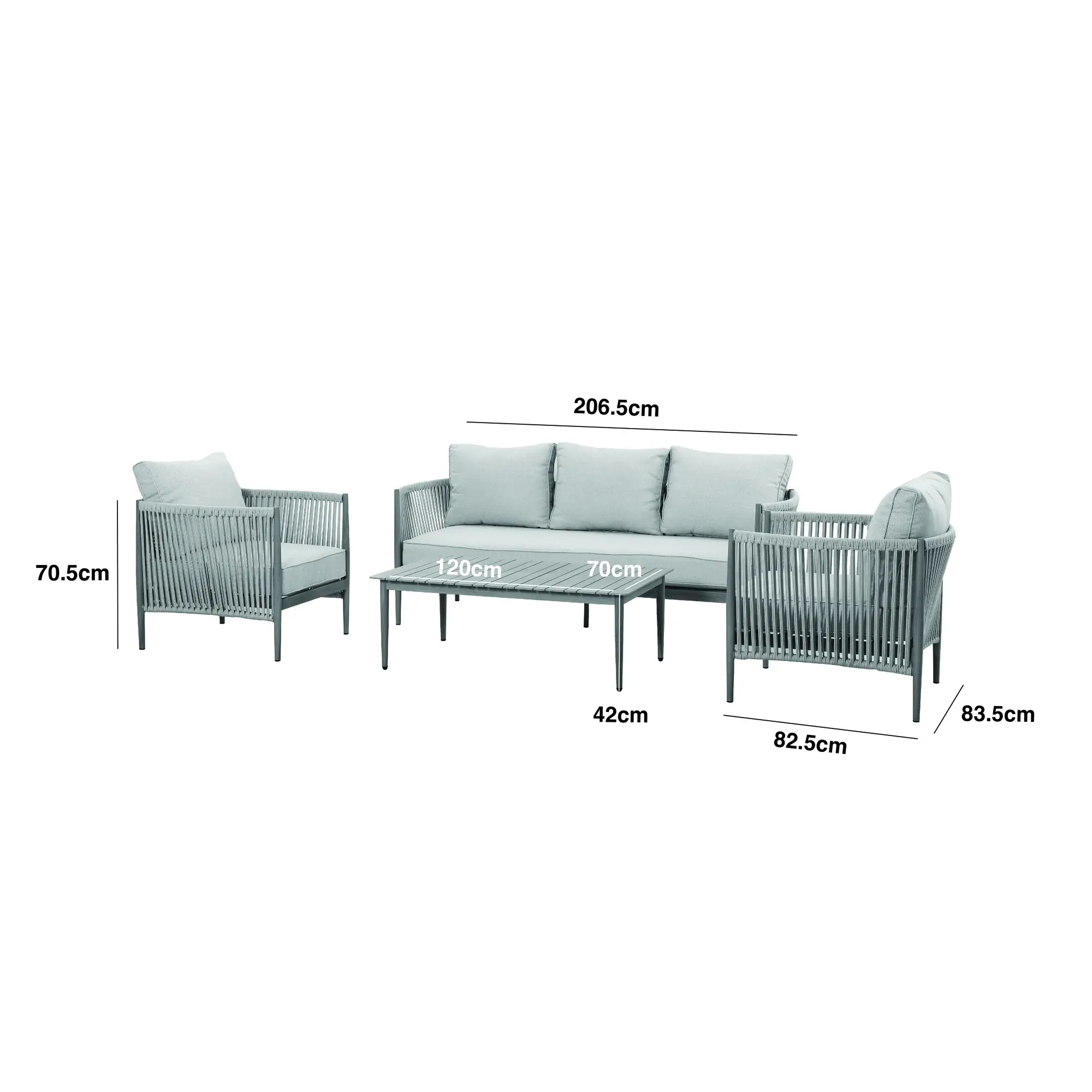 Havana 3 Seat Sofa Set