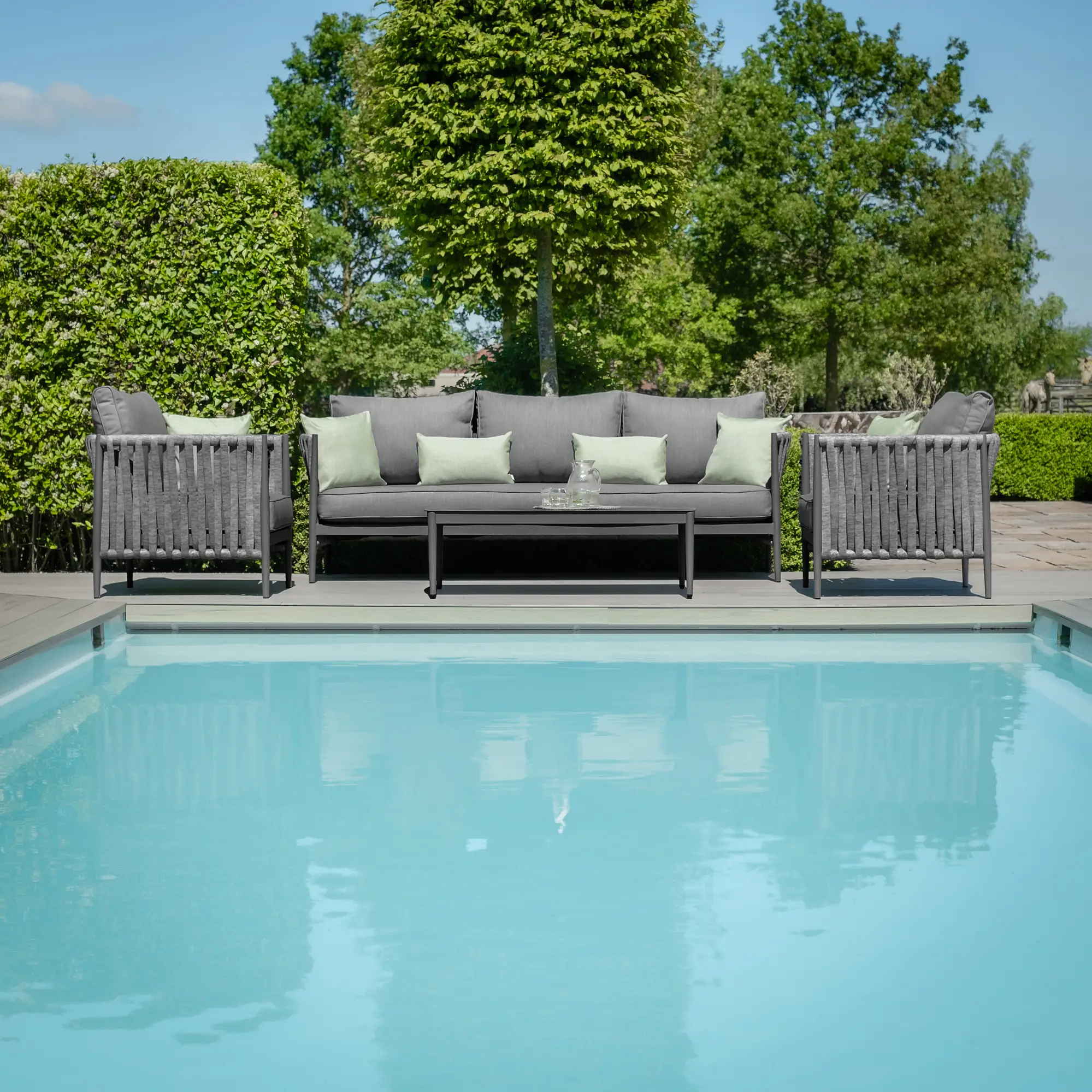 Milan Rope Weave 3 Seat Sofa Set