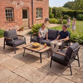 NOVA Harvey 3 Seater Sofa Lounging Set - Rectangular Coffee Table