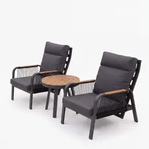 NOVA Harvey 3pc Reclining Lounging Set - Round Side Table