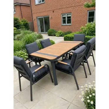NOVA Harvey 6 Seat Dining Set - 1.6*0.9m Rectangular Table
