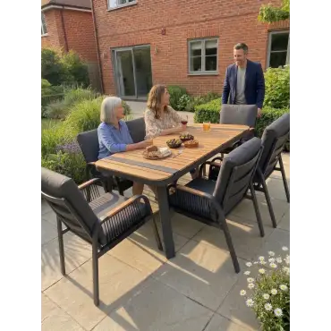 NOVA Harvey 6 Seat Dining Set - 1.6*0.9m Rectangular Table