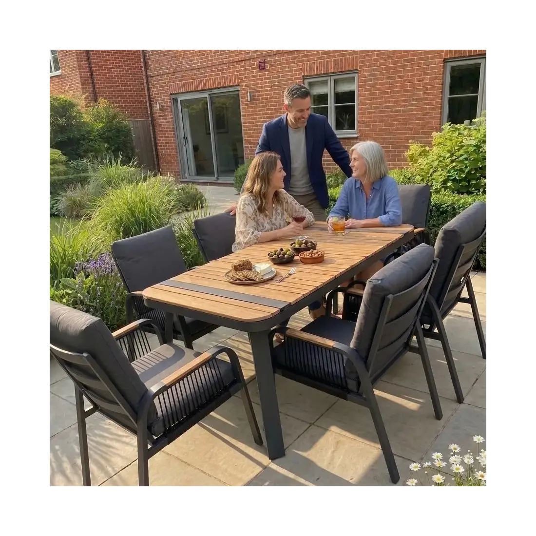 NOVA Harvey 6 Seat Dining Set - 1.6*0.9m Rectangular Table