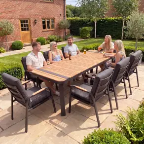 NOVA Harvey 8 Seat Dining Set - 2.2*0.9m Rectangular Table