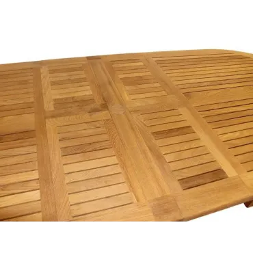 Chunky 240cm to 300cm ext table Teak Certified