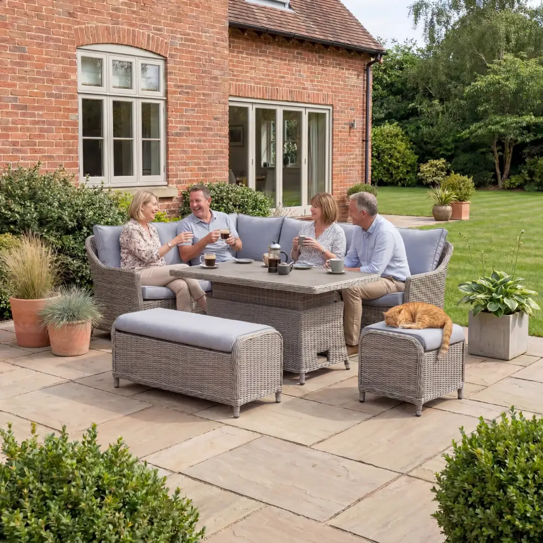 NOVA Ivy Right Hand Corner Sofa Lounge Dining Set - Rectangular Rise & Fall Table NOVA Ivy Right Hand Corner Sofa Lounge Dining Set - Rectangular Rise & Fall Table