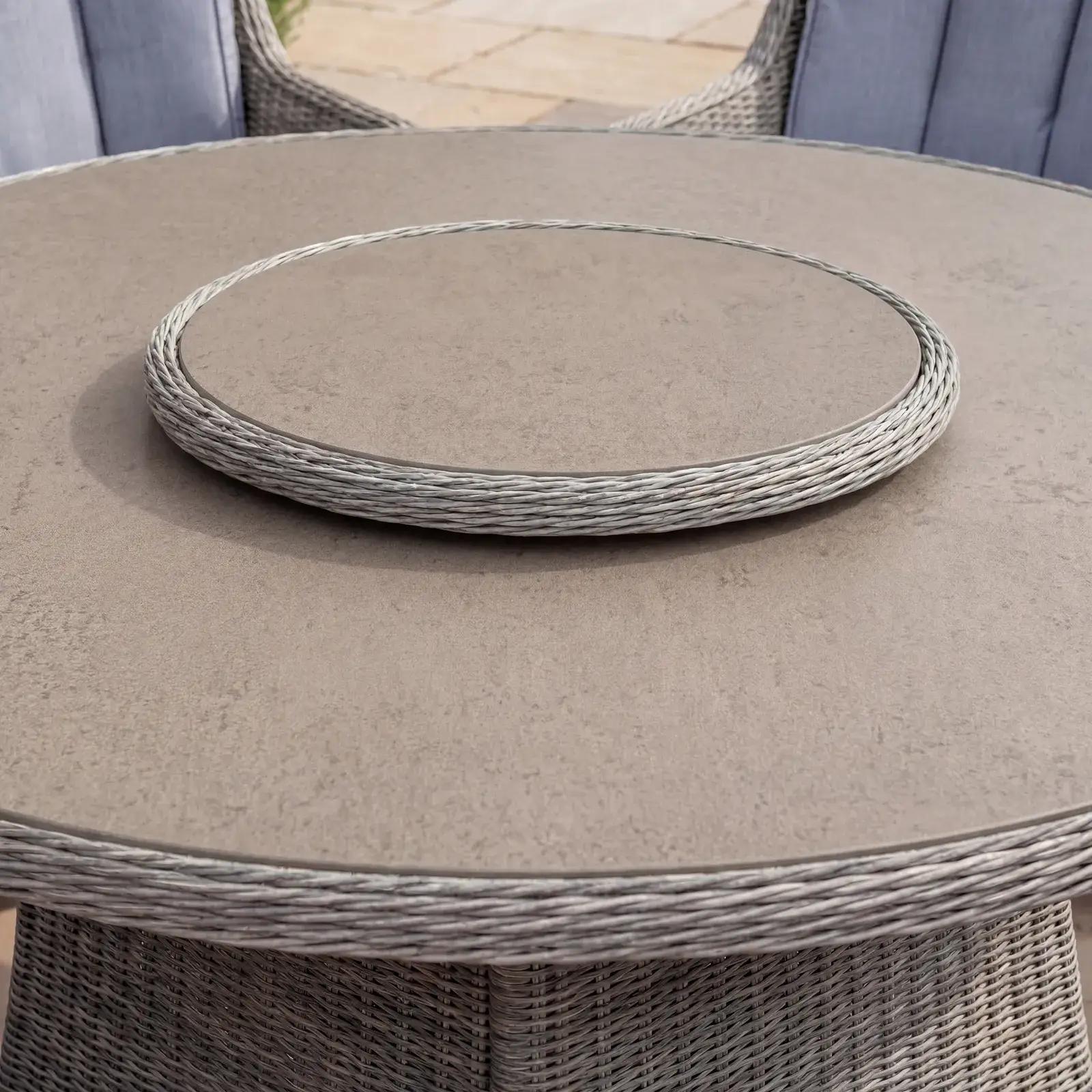 NOVA Ivy 6 Seat Dining Set - 1.4m Round Table (Ceramic Glass)