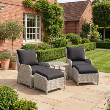 NOVA Avery Grande 5pc Reclining Lounging Set - Square Side Table