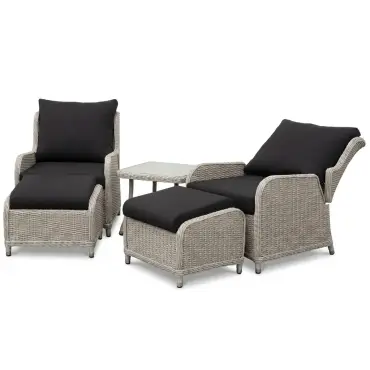 NOVA Avery Grande 5pc Reclining Lounging Set - Square Side Table