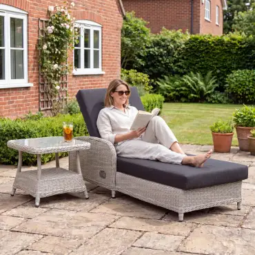 NOVA Avery Sun Lounging Set - Square Side Table