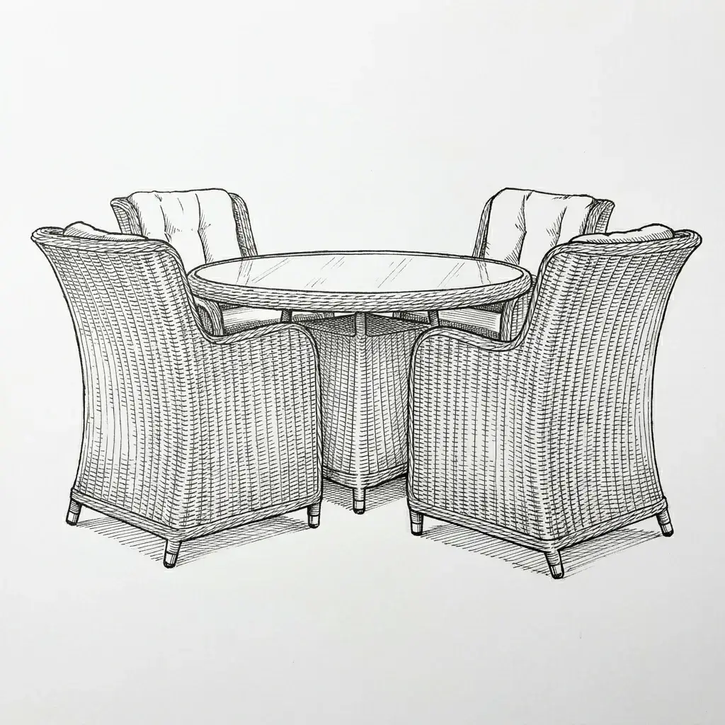 NOVA Avery 4 Seat Dining Set - 1.2m Round Table (Clear Glass)