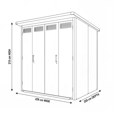 NOVA Fortis Pent Roof Shed