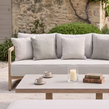 Malibu Rectangular Aluminium Corner Dining Set - Rising Table & Bench
