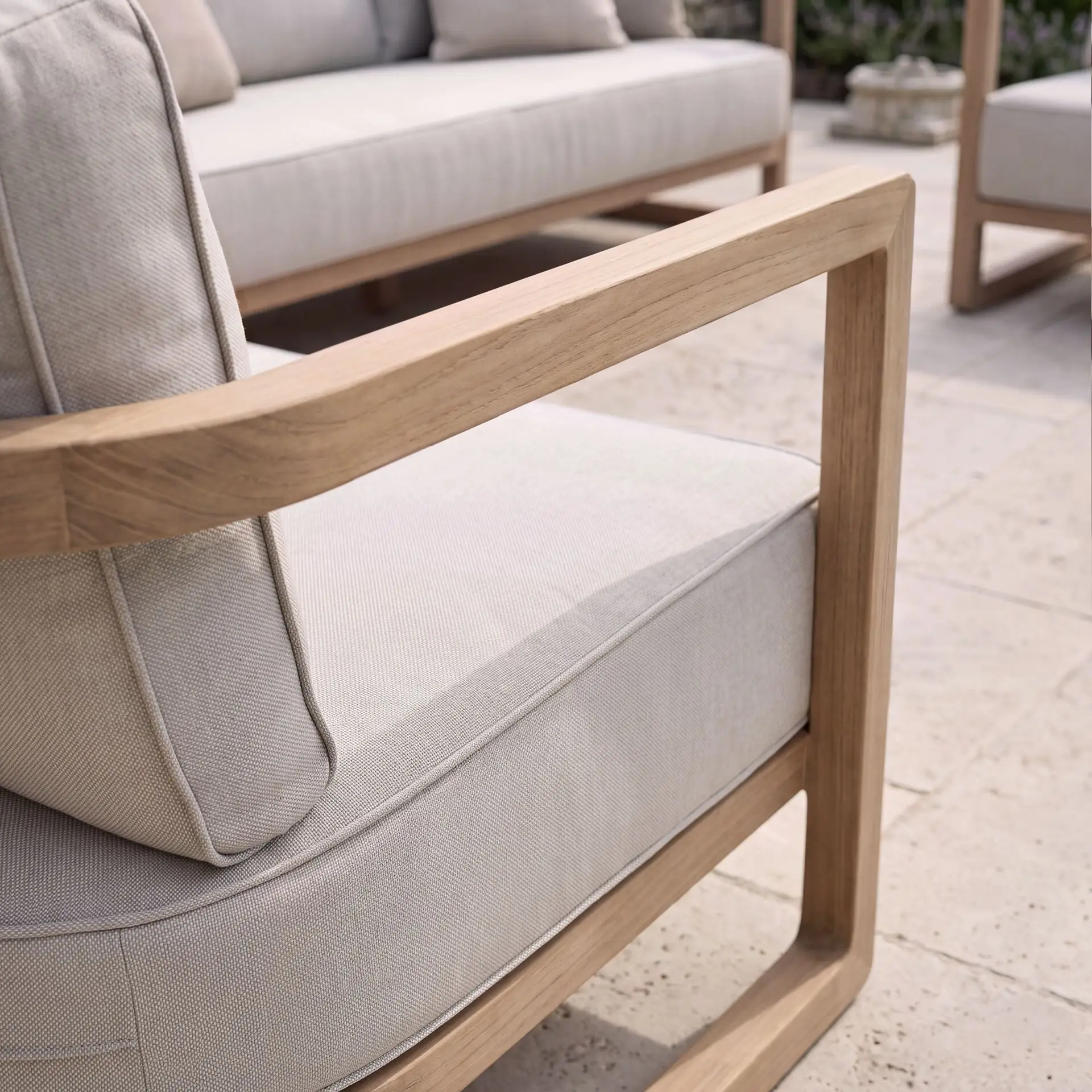 Malibu Square Aluminium Corner Dining Set - Rising Table & Footstools