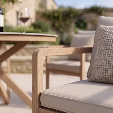 Malibu 4 Seat Round Aluminium Dining Set