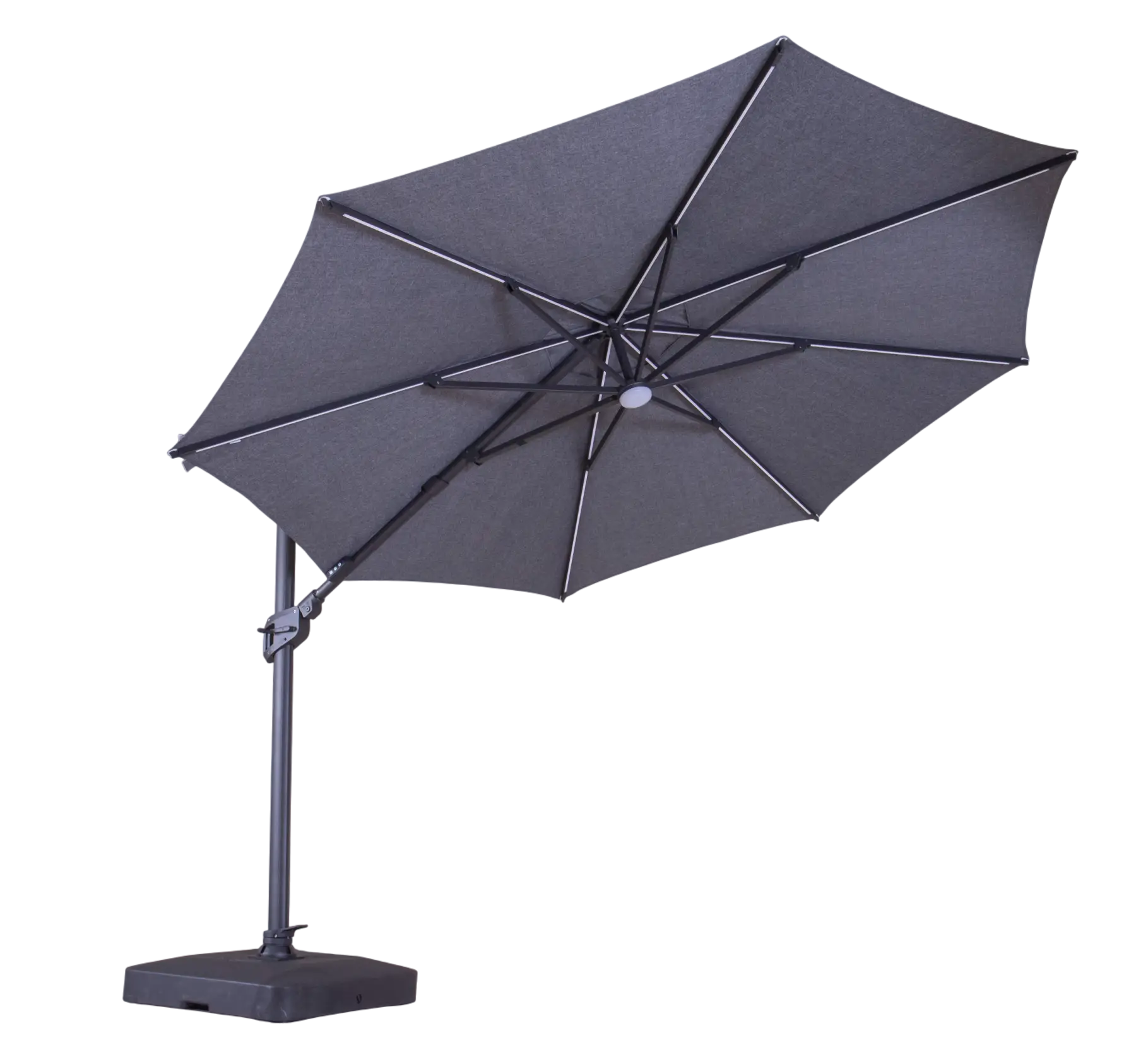 Sicily 3.5M Dia Cantilever Parasol With LED Lights