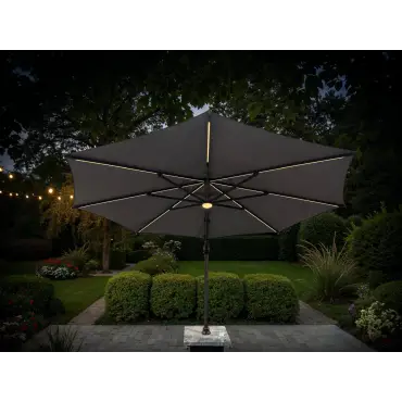 Sicily 3.5M Dia Cantilever Parasol With LED Lights