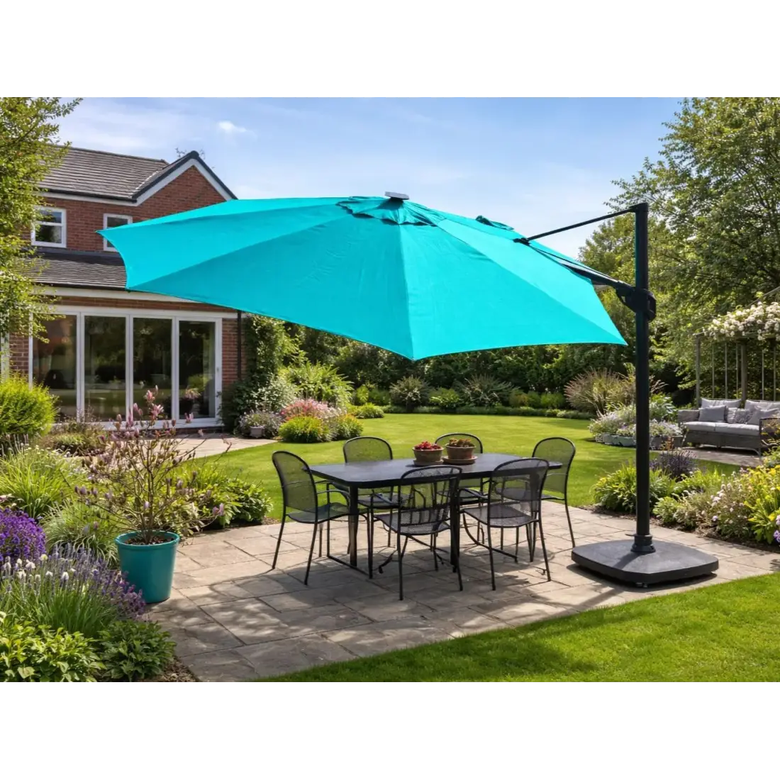 Sicily 3.5M Dia Cantilever Parasol With LED Lights Sicily 3.5M Dia Cantilever Parasol With LED Lights