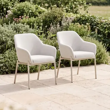 Bellagio Fabric Pair of Dining Chairs