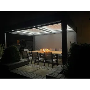 Eclipse 3 X 4m LED Motorised Pergola | Free Standing EXDISPLAY +3 Screens
