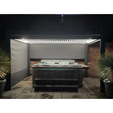 Eclipse 3 X 4m LED Motorised Pergola | Free Standing EXDISPLAY +3 Screens