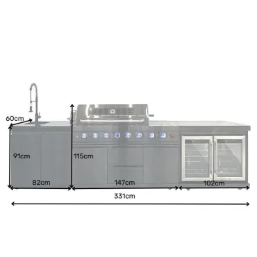 Premium Barbecue Outdoor Kitchen Oasis Range EXDISPLAY