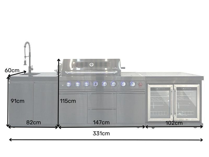 Premium Barbecue Outdoor Kitchen Oasis Range EXDISPLAY