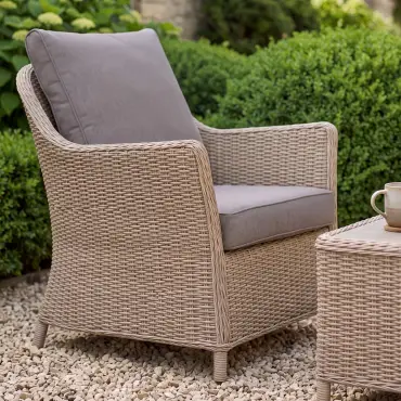Turin 2 Seat Rattan Sofa Set - Rectangular Coffee Table