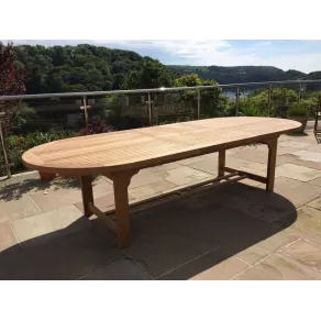 Chunky 240cm to 300cm ext table Teak Certified