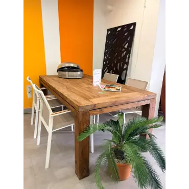 York Reclaimed Teak table set with 4 chairs
