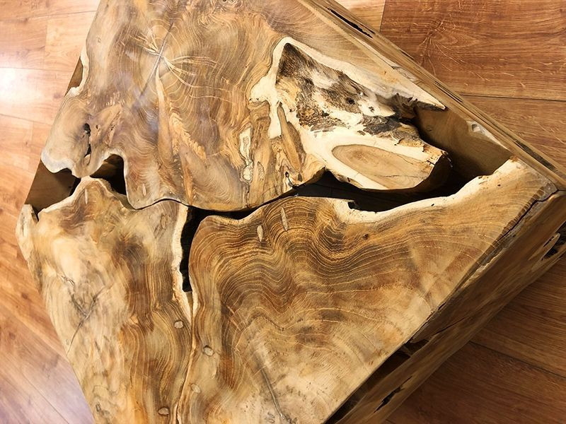 Reclaimed Teak Root Square Coffee Table Exdisplay