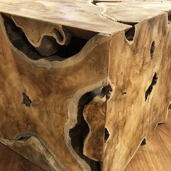 Reclaimed Teak Root Square Coffee Table Exdisplay