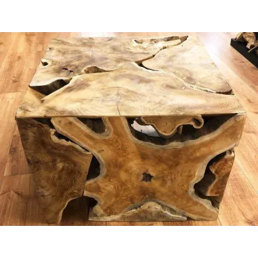 Reclaimed Teak Root Square Coffee Table Exdisplay