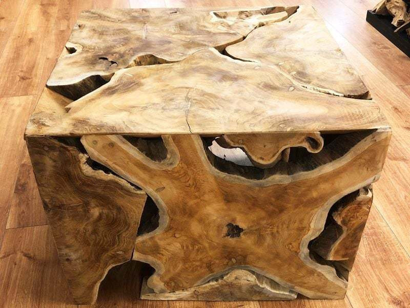 Reclaimed Teak Root Square Coffee Table Exdisplay