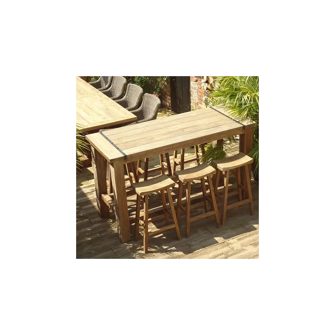 Reclaimed teak bar set outdoor garden furniture Reclaimed teak bar set outdoor garden furniture