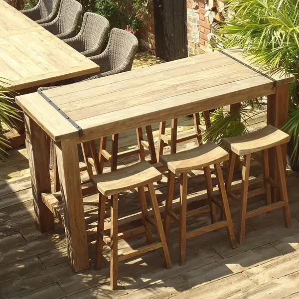 Reclaimed Teak Bar Set