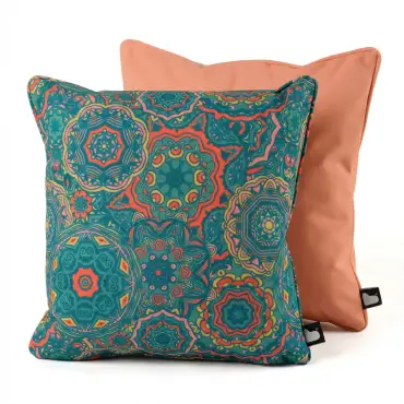 Mandala Outdoor Scatter Cushions - Coral