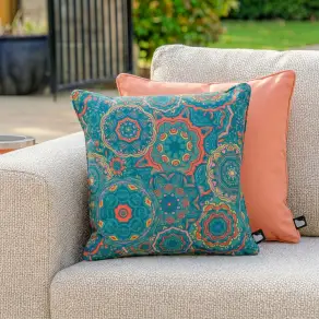 Mandala Outdoor Scatter Cushions - Coral