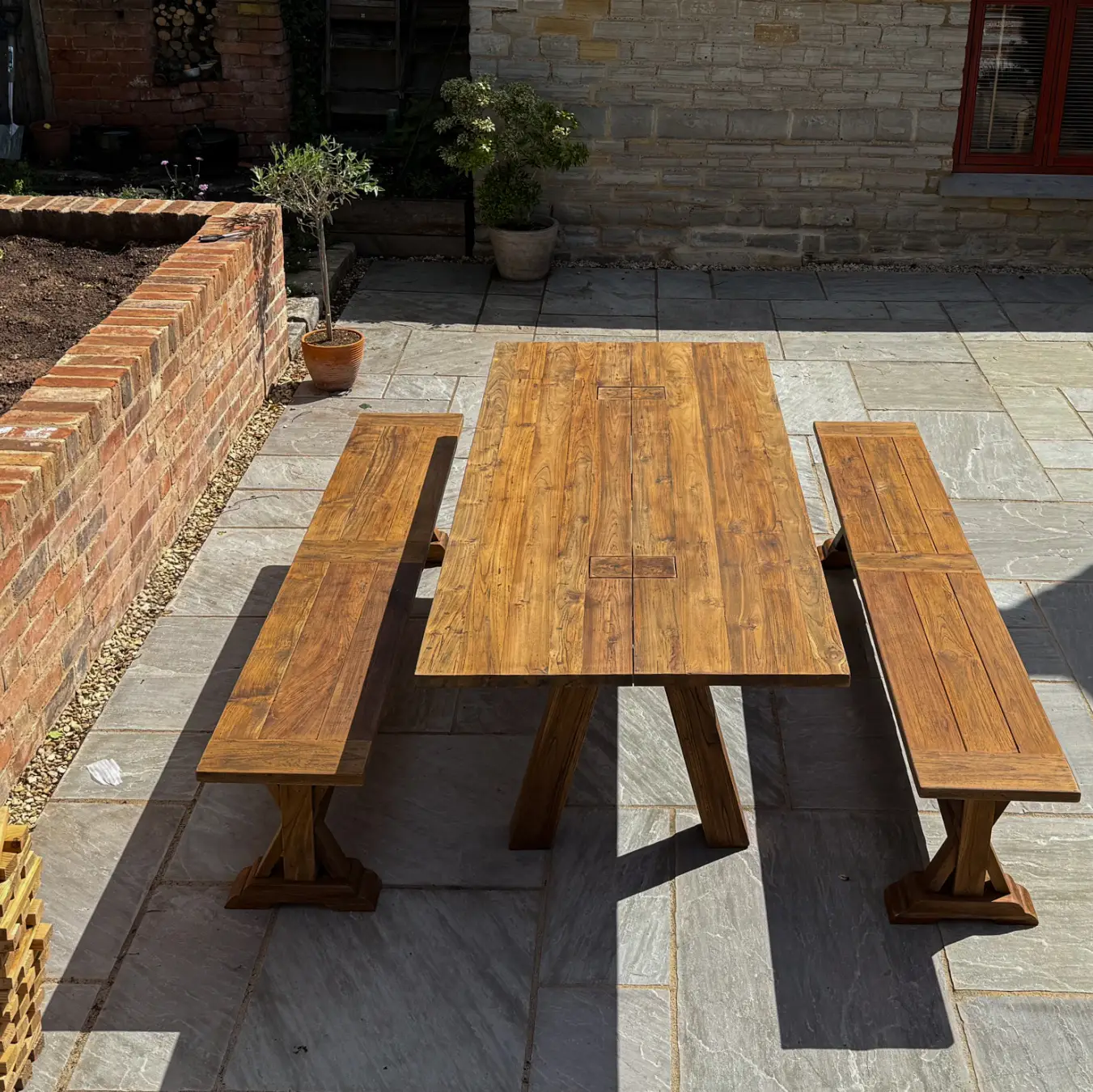 Knights Reclaimed Teak Dining Bench Set | 2m