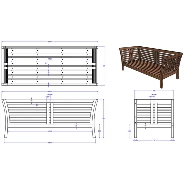 Paris Sofa | FSC® Certified  - 34