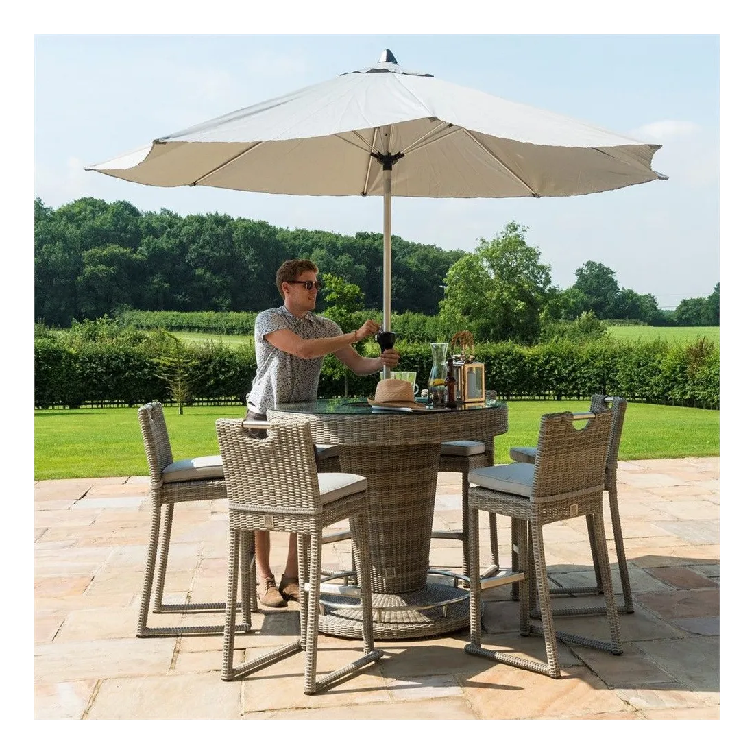 Oxford Bar Set 6 Seat Ice Bucket Oxford Bar Set 6 Seat Ice Bucket