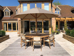 TNT 8 Chair With Malvern 2.1M Dia Table Set  - 15