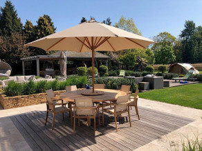 TNT 8 Chair With Malvern 2.1M Dia Table Set  - 1