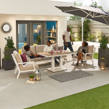 Vogue 3 Seater Sofa Set with Rising Table  - 12