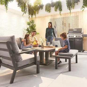 Vogue 3 Seater Sofa Set with Rising Table & Bench  - 4