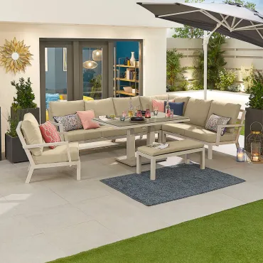 Vogue Corner Sofa Set - Rising Table, Armchair & Bench