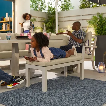 Vogue Corner Sofa Set with Rising Table, Armchair & Bench  - 18