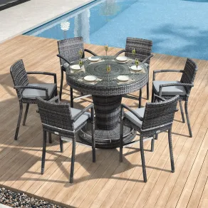 Henley 6 Seat Round Bar Set  - 8